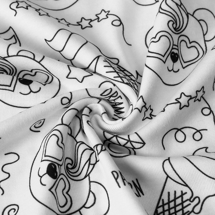 Kids Pajamas Creative Christmas coloring Set Children