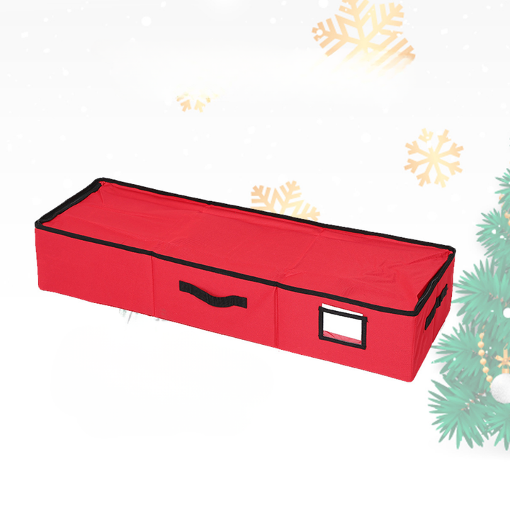 Christmas Ornament Storage Box Adjustable Dividers Viewing Window