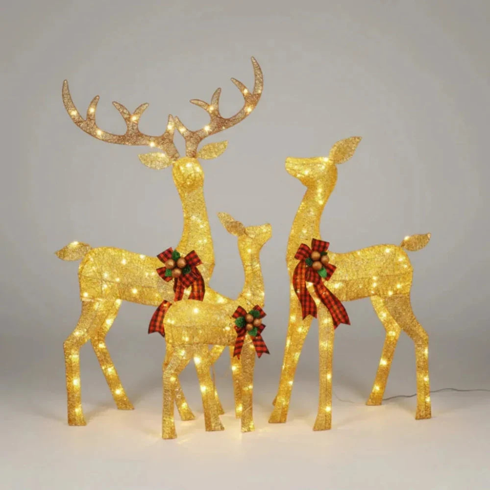 Christmas Outdoor Decorations LED Reindeer Garden Display