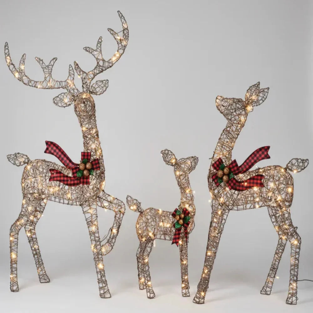 Christmas Outdoor Decorations LED Reindeer Garden Display