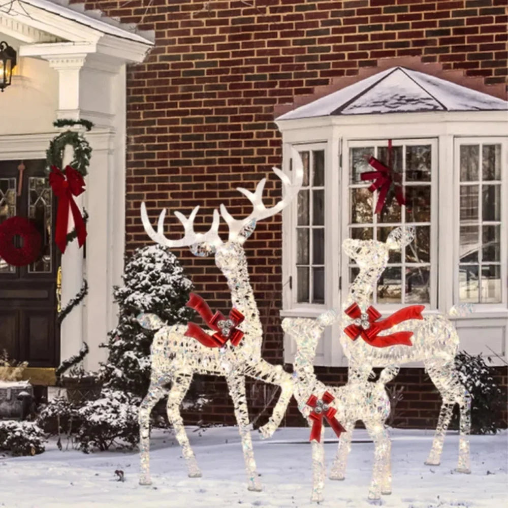 Christmas Outdoor Decorations LED Reindeer Garden Display