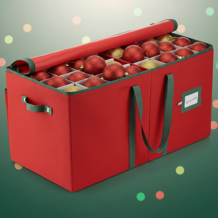 Christmas Ornament Storage Box Dividers Holiday Decorations
