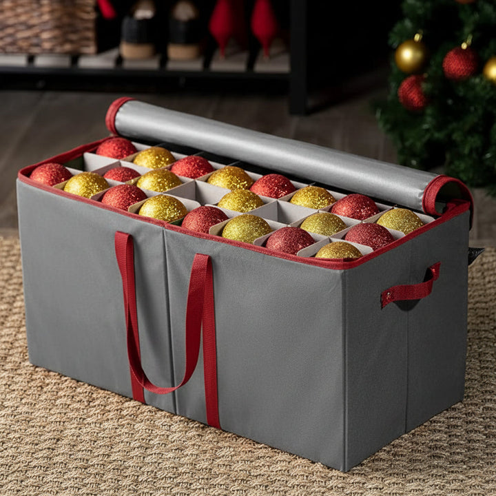 Christmas Ornament Storage Box Dividers Holiday Decorations