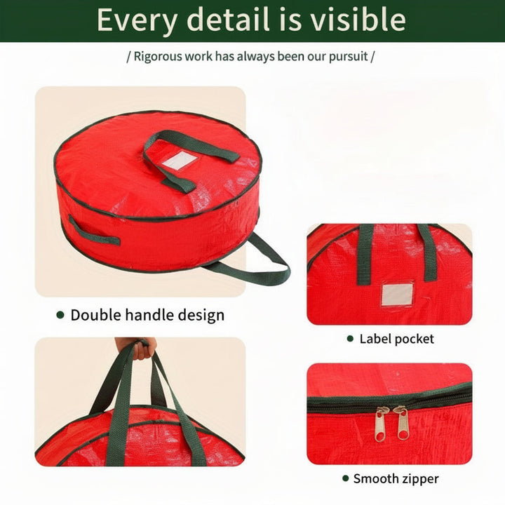 Ornament Storage Bag Polyester Christmas Decoration Organizer