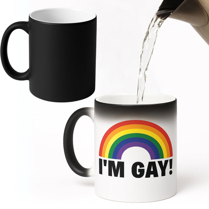 Coffee Mug color Changing Heat Sensitive Ceramic Gag Gift