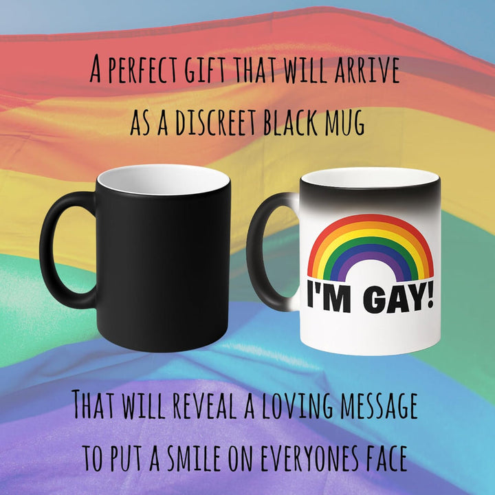 Coffee Mug color Changing Heat Sensitive Ceramic Gag Gift