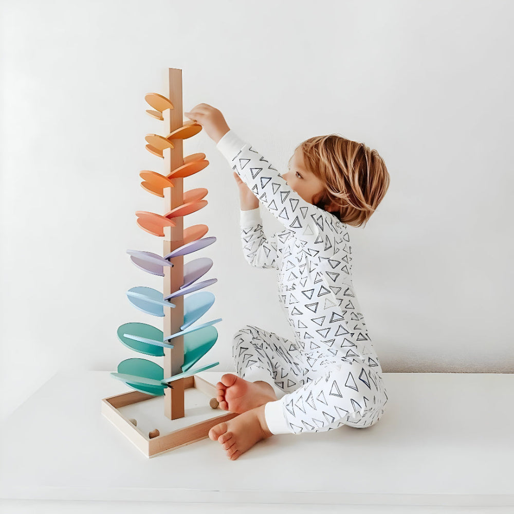 Marble Run Wooden colorful Educational Toy Kids
