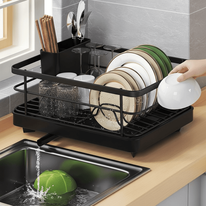 Dish Drying Rack Stainless Steel Compact Countertop Drainboard