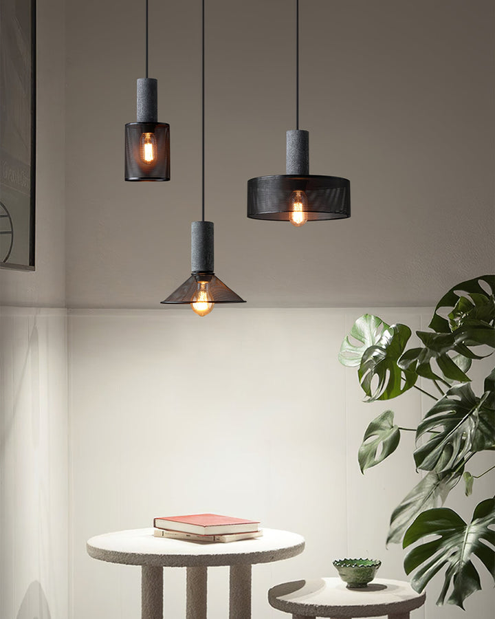 Urban Concrete Pendant Light | Industrial LED Hanging Lamp
