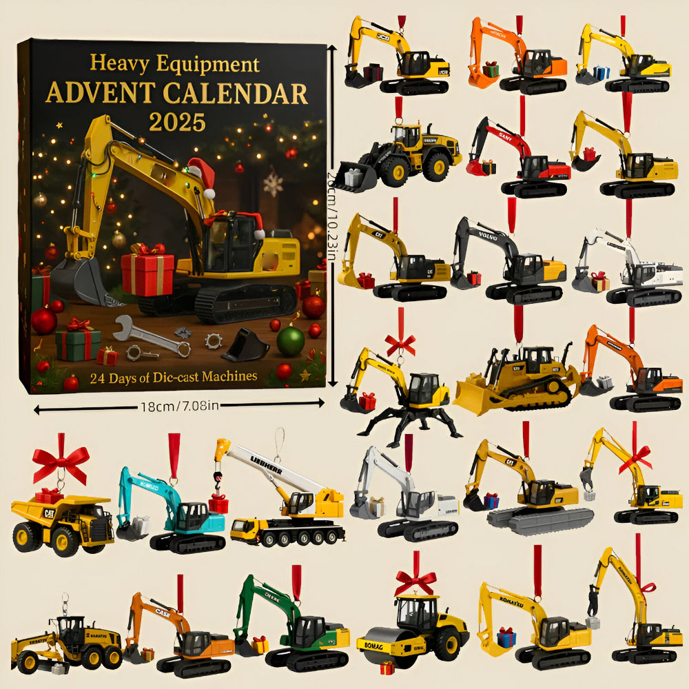 Toy Construction Advent Calendar Die Cast Vehicle Set