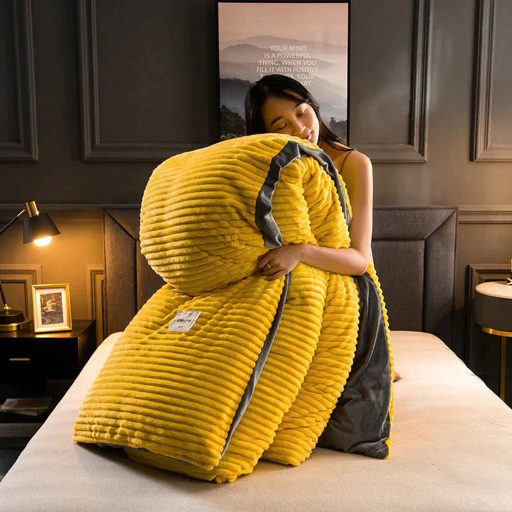Bedding Duvet Cover Set Plush-Style Winter Bedspread Design