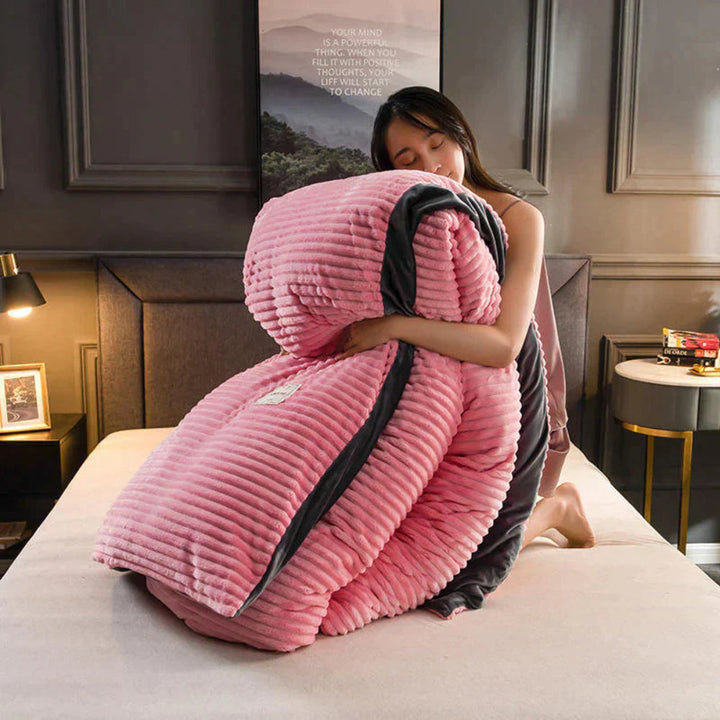 Bedding Duvet Cover Set Plush-Style Winter Bedspread Design