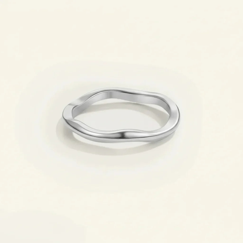 Gold Stacking Ring Minimalist Stainless Steel Band Everyday Wear