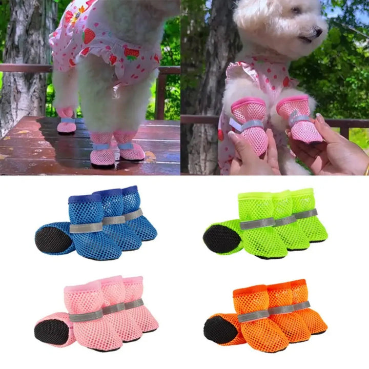 Dog Shoes Non Slip Adjustable Paw Boots