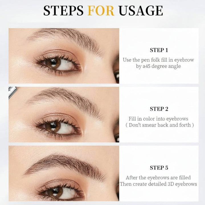 Eyebrow Pencil Microblading 4 Tip Waterproof Brow Makeup Pen