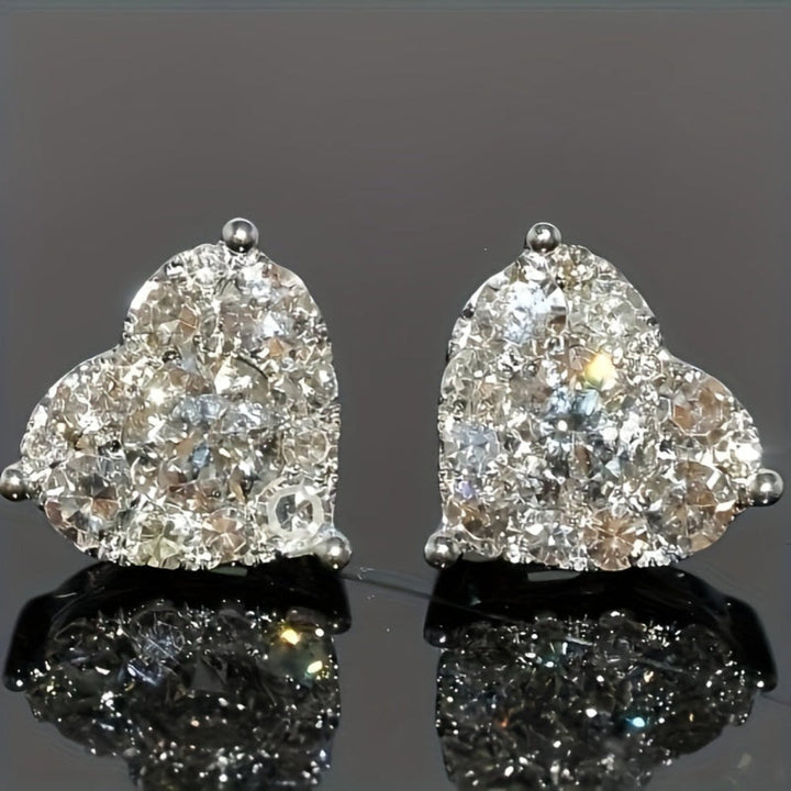 Earrings Mothers Day Gift Heart Crystal Stud Fashion jewelry