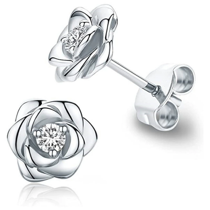 Earrings Mothers Day Gift Gold Birthstone Flower Stud jewelry