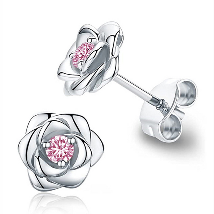 Earrings Mothers Day Gift Gold Birthstone Flower Stud jewelry