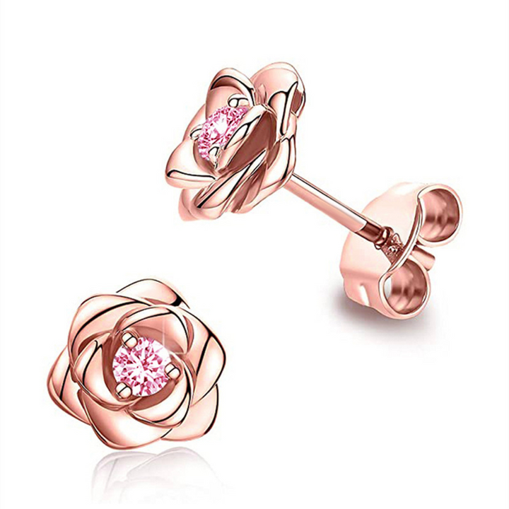 Earrings Mothers Day Gift Gold Birthstone Flower Stud jewelry