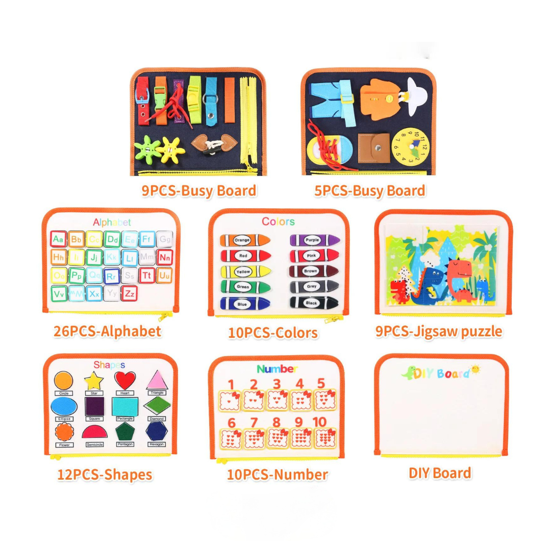 Educational Toys Montessori Busy Board Toddlers