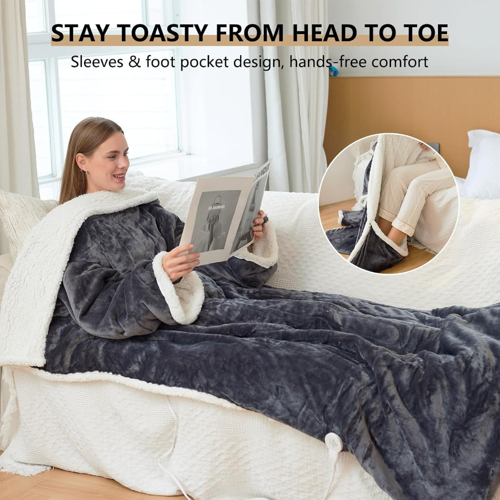 Winter Heated Blanket Wearable Electric Adult Throw
