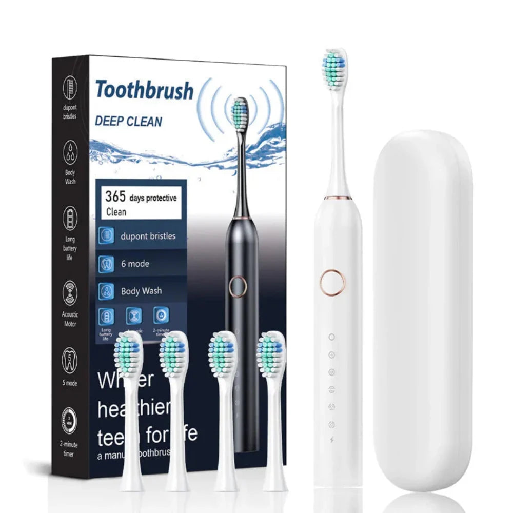 Electric Toothbrush Sonic Cleaning Rechargeable Travel Set