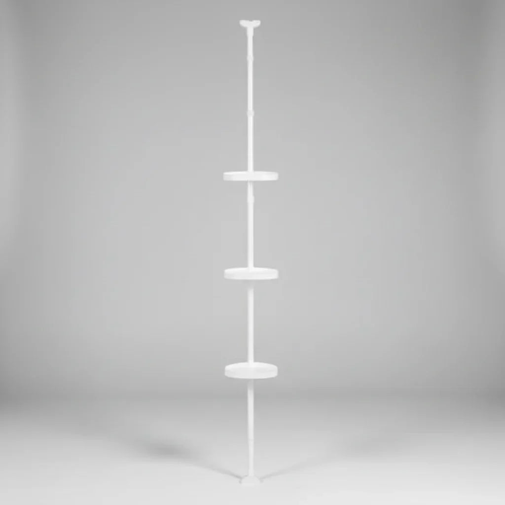 Shower Shelf Tension Pole Adjustable Corner Bathroom Storage Rack