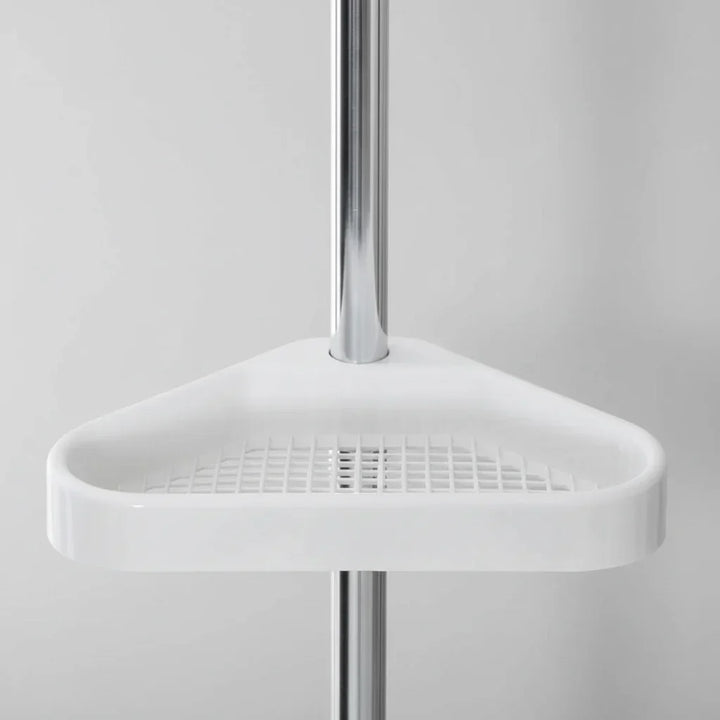 Shower Shelf Tension Pole Adjustable Corner Bathroom Storage Rack