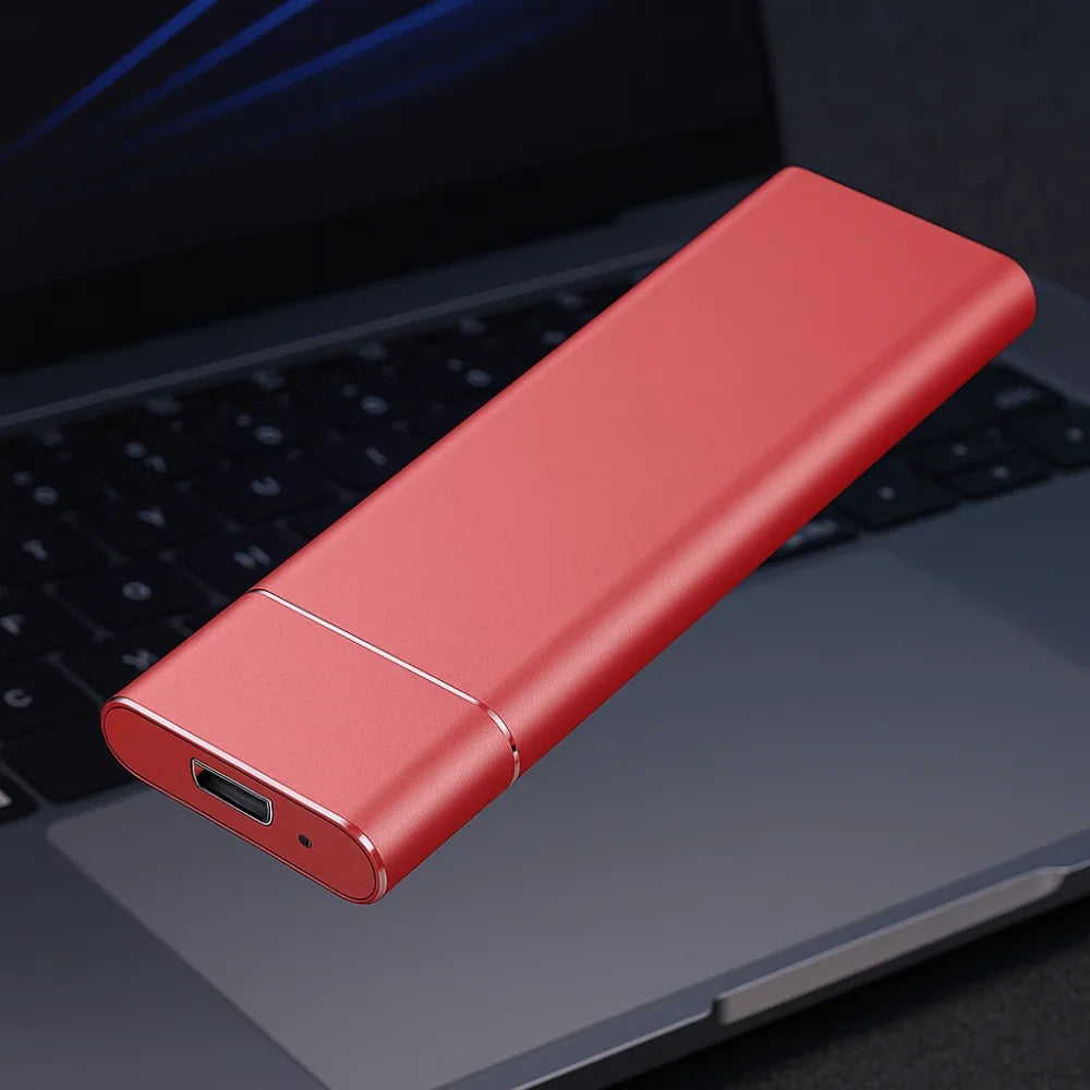External Hard Drive Portable USB Aluminum Slim Storage Design