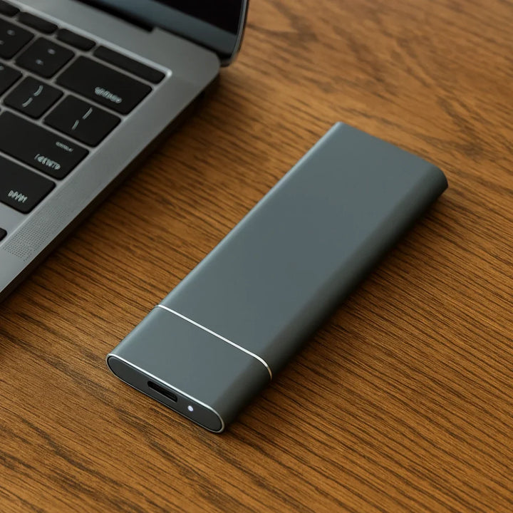 External Hard Drive Portable USB Aluminum Slim Storage Design