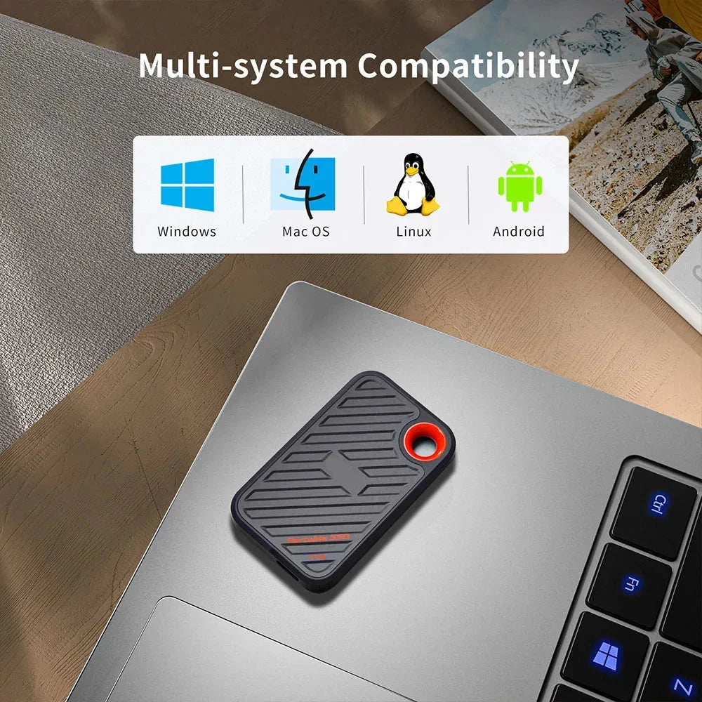 External Hard Drive Portable SSD Compact Data Backup Storage