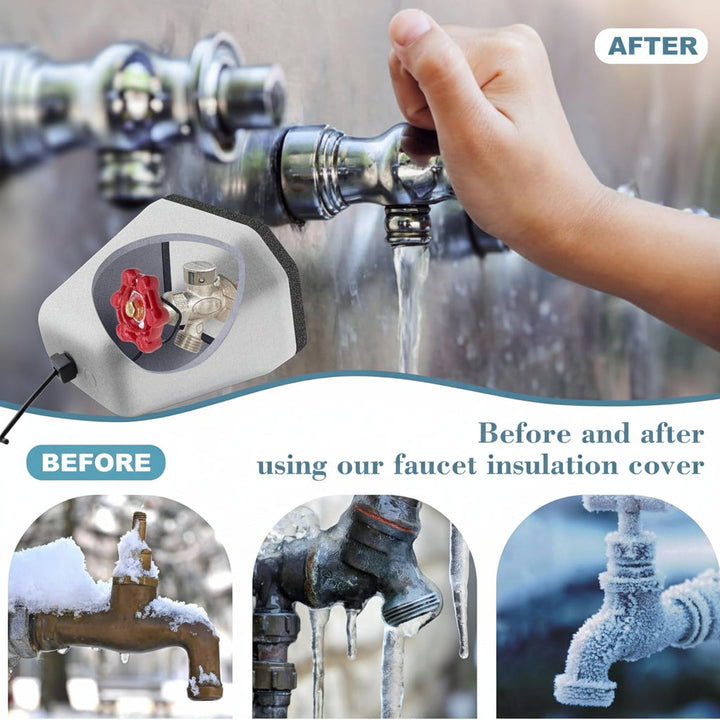 Outdoor Faucet Covers Insulated Foam Freeze Protection Winter