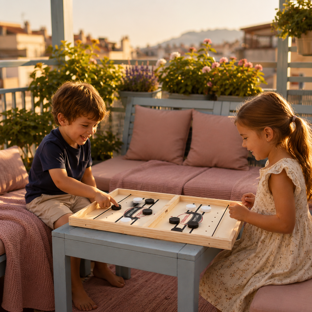 Family Board Game Fun  Wooden Tabletop Set Catapult Game