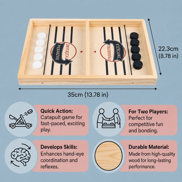 Family Board Game Fun  Wooden Tabletop Set Catapult Game