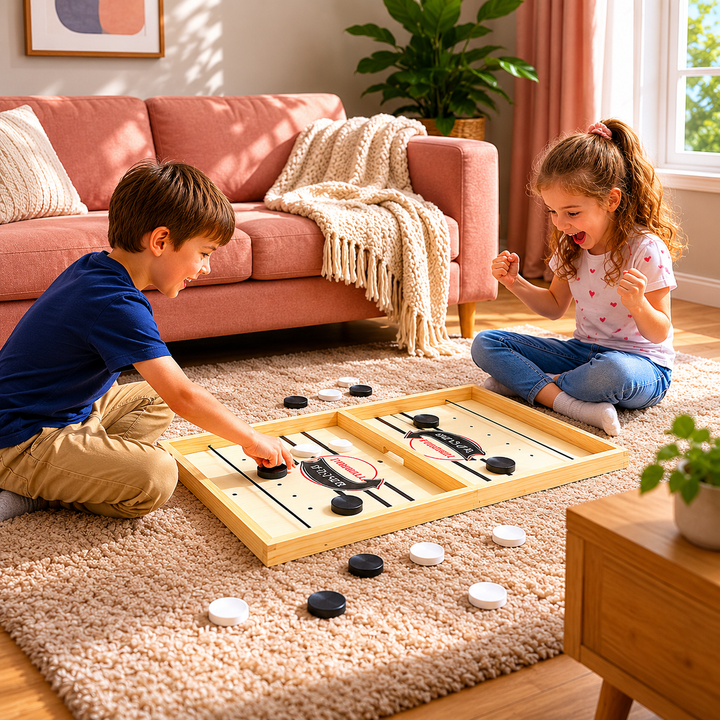 Family Board Game Fun  Wooden Tabletop Set Catapult Game