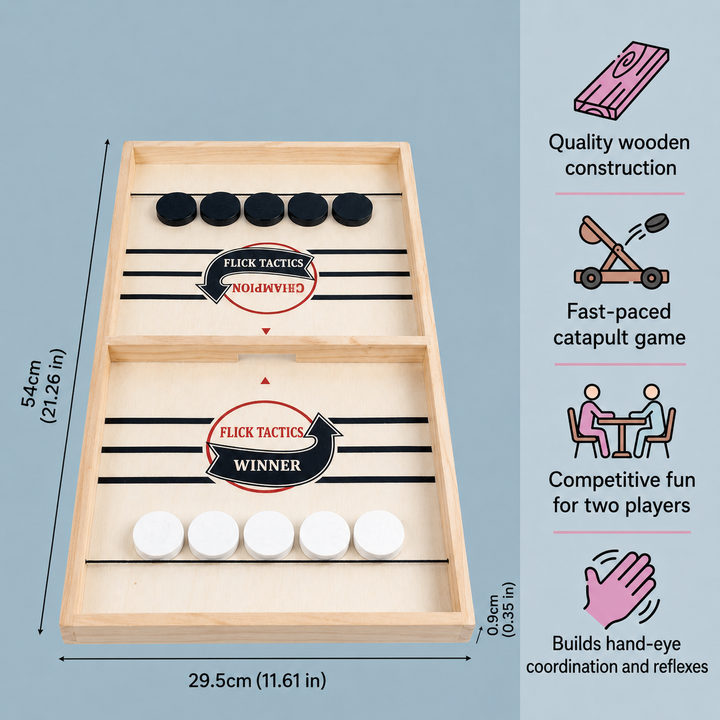 Family Board Game Fun  Wooden Tabletop Set Catapult Game