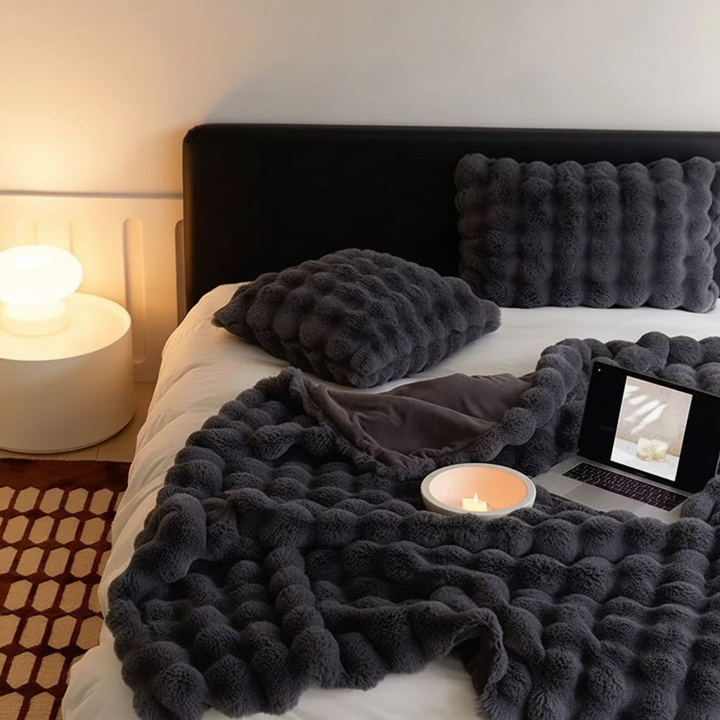 Throw Blanket Faux Fur Plush Soft Cozy Sofa Bed Cover