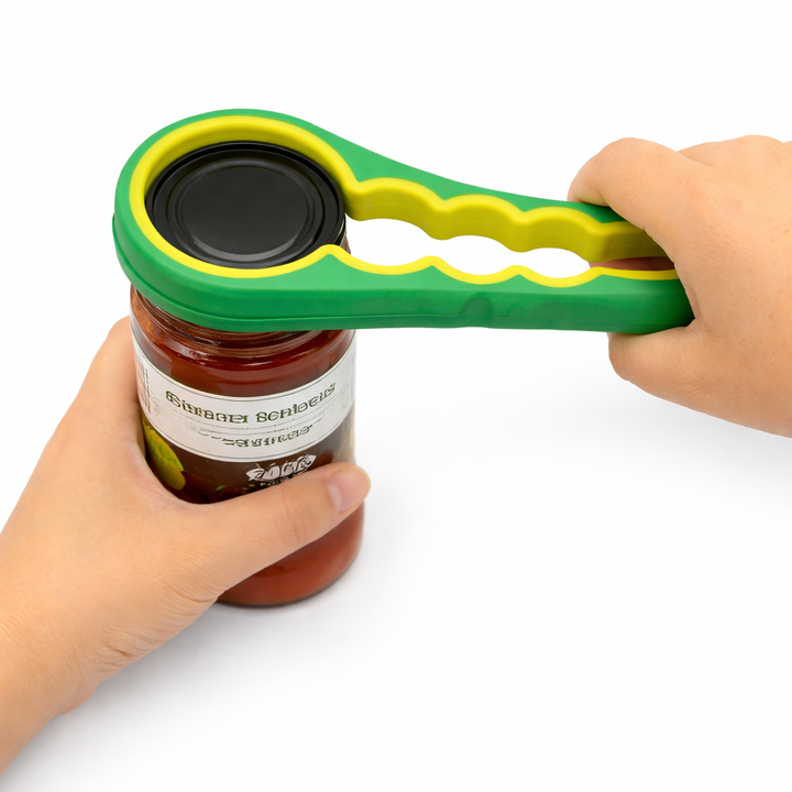 Jar Opener Multi Function Rubber Grip Lid Bottle Opener Tool