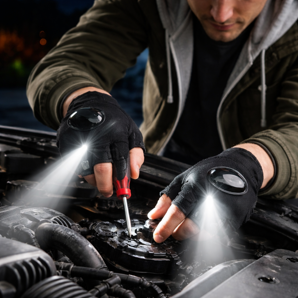 Flashlight Gloves LED Finger Light Work Outdoor Tool