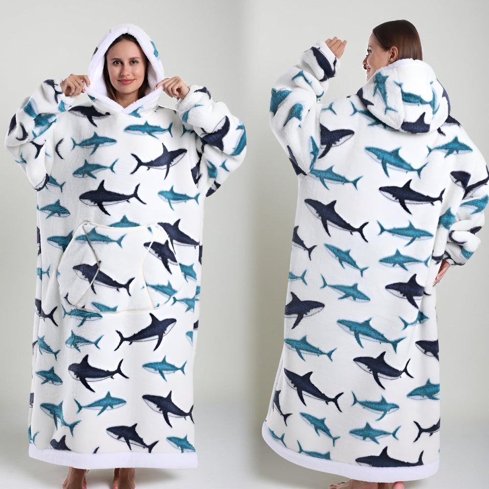 Blanket Hoodie Oversized Wearable Hooded Blanket Adult