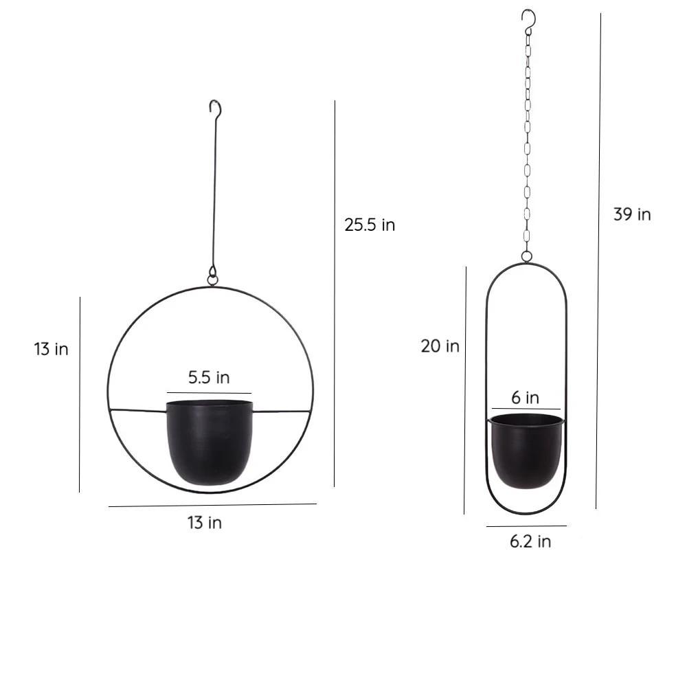 FloraFrame Hanging Planter | Modern Minimalist Iron Design