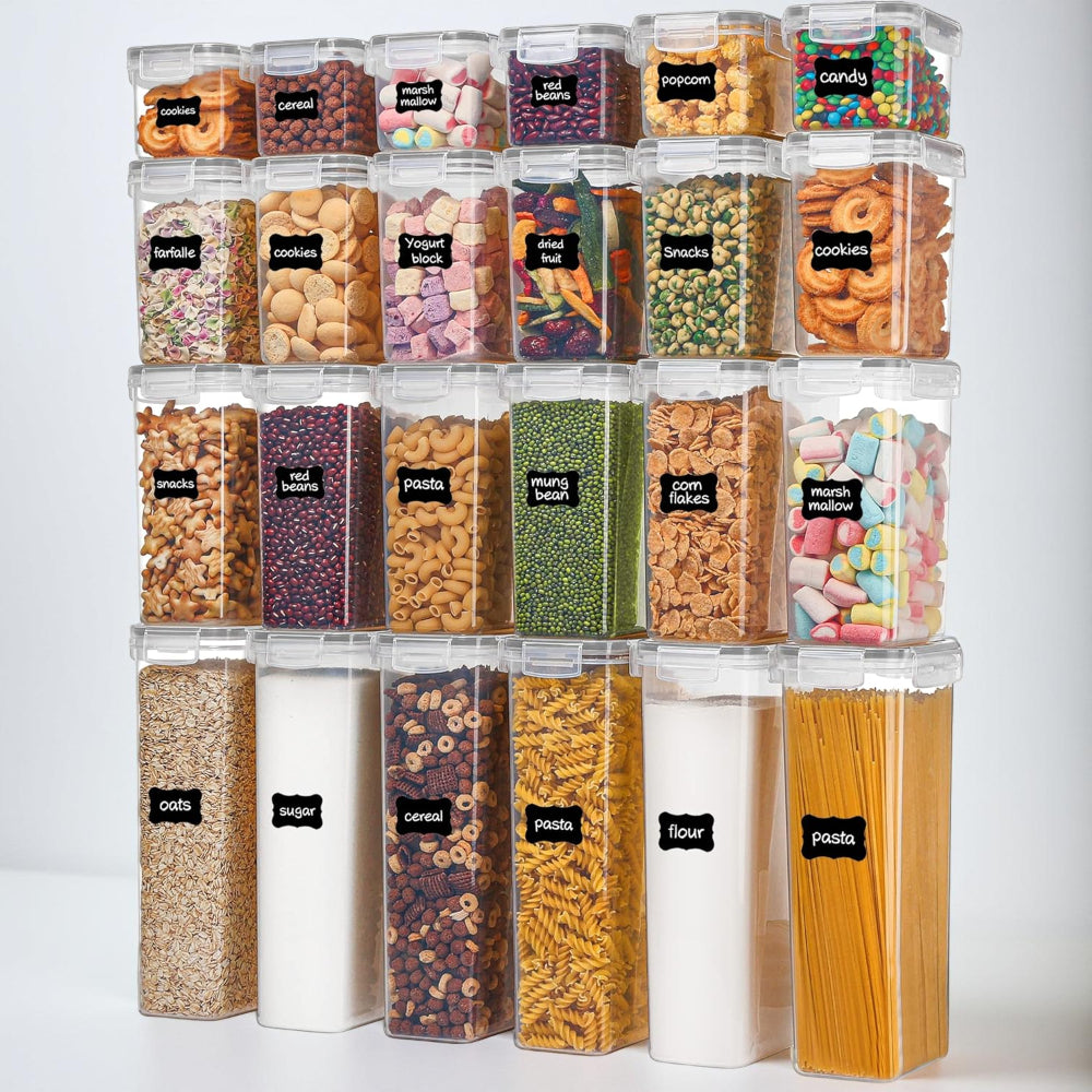Food Storage Containers Airtight Stackable Clear Kitchen Set