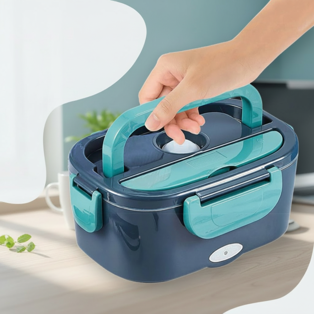 Electric Lunch Box Portable Heated Food Container Stainless Steel