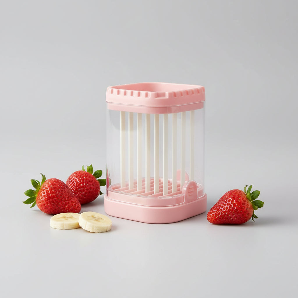 Fruit Slicer 8 Blades Easy Use Strawberry Cutter Fruit Salad