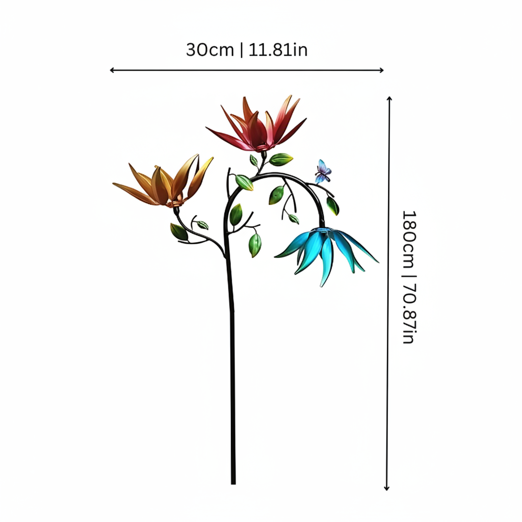 Wind Chime Outdoor colorful Garden Spinner Butterfly Design