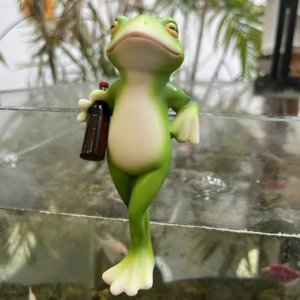 Garden Decor Frog Plant Pot Edge Hanging Ornament