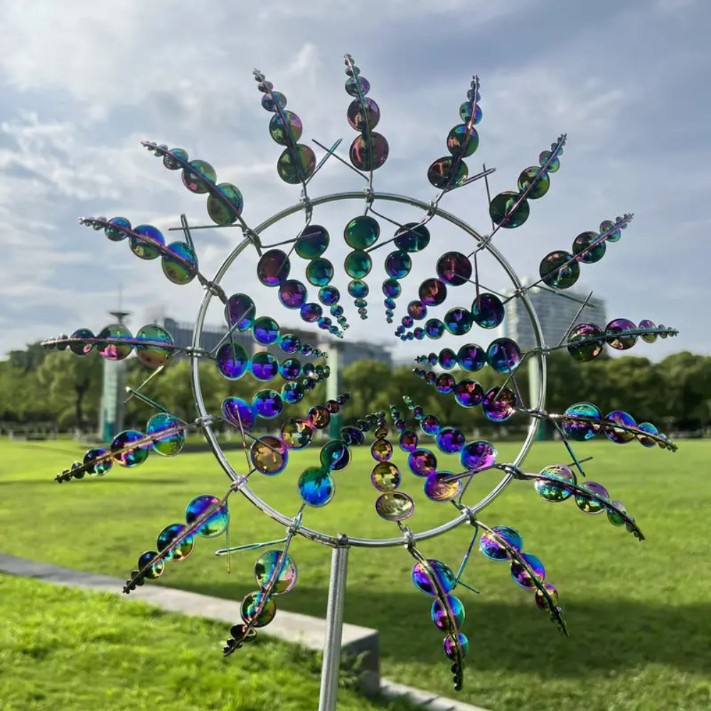 Garden Decor Metal Wind Spinner Outdoor Lawn Display