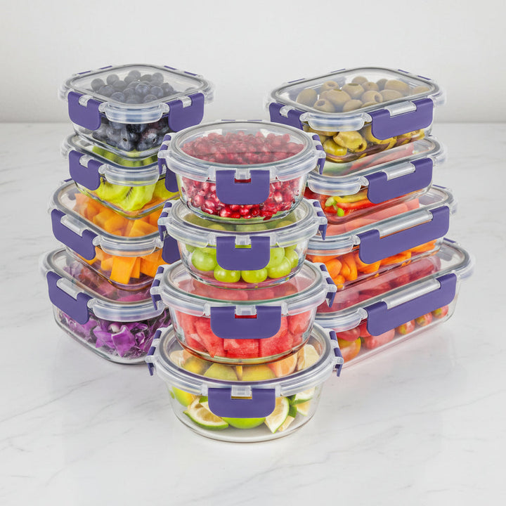 Glass Food Storage Containers Airtight Borosilicate Meal Prep Set
