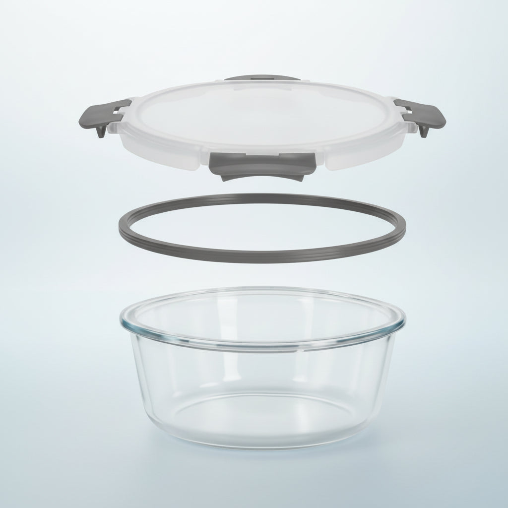 Glass Food Storage Containers Airtight Borosilicate Meal Prep Set