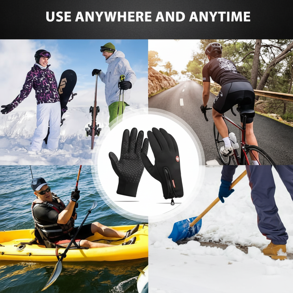 Winter Gloves Touchscreen Thermal Windproof Full Finger